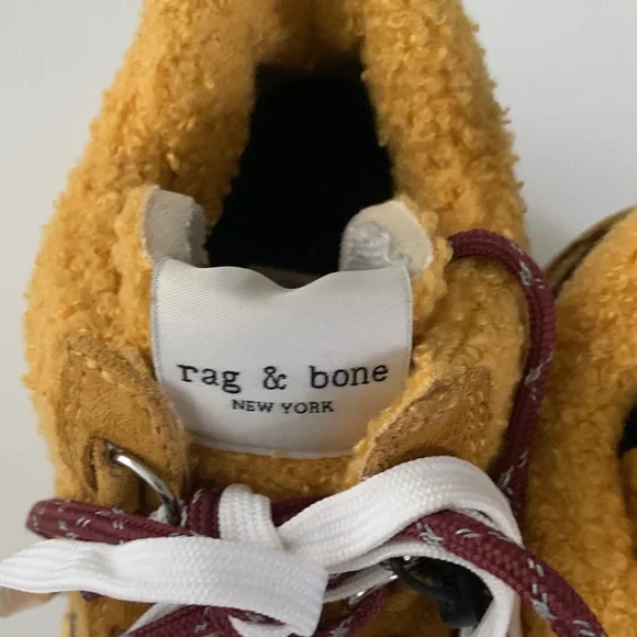 Rag & Bone | Retro Hiker Faux Shearling High Top Sneakers EU 38.5 US 8-8.5 NWT - Picture 7 of 12